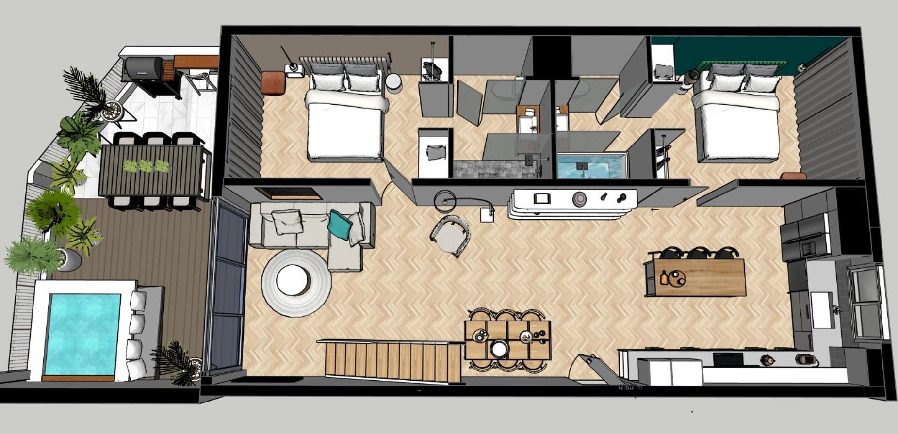 Seaside 3 Suites Penthouse With Pool Gym & Bbq Terrace 马勒勒角 外观 照片